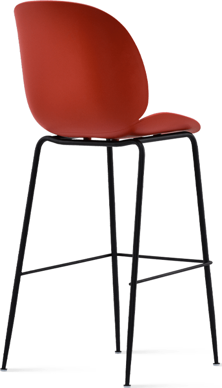 Claret Plastic Beetle Bar Stool With Metal Feet-PP Chair