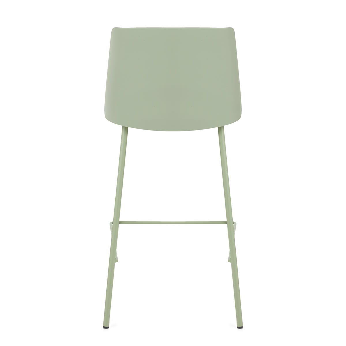 Matcha Green Bar Stool - Cushioned Plastic Seat with Metal Base