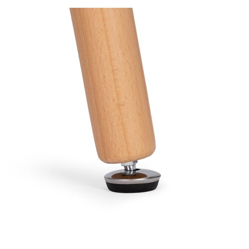 Rectangle White MDF Dining Table With Four Wood Legs-PP Chair