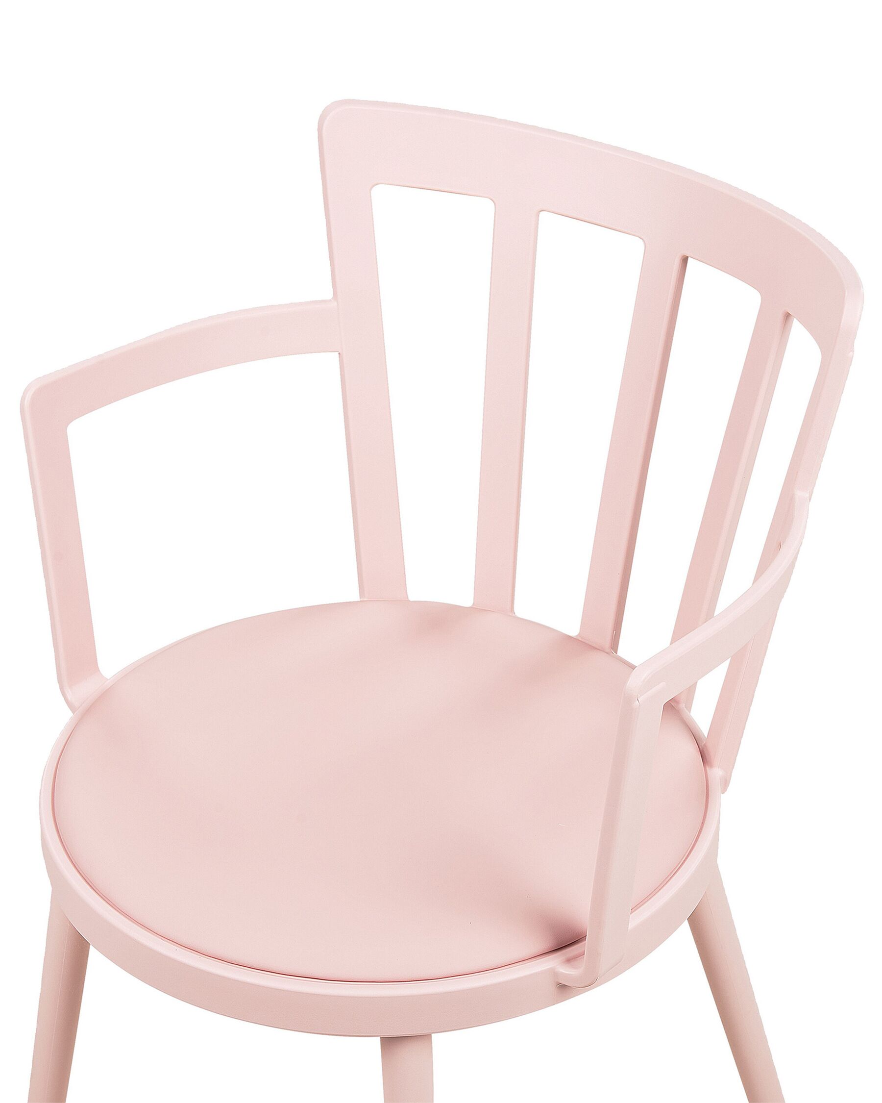 Pink Polypropylene Armchair With Cushion