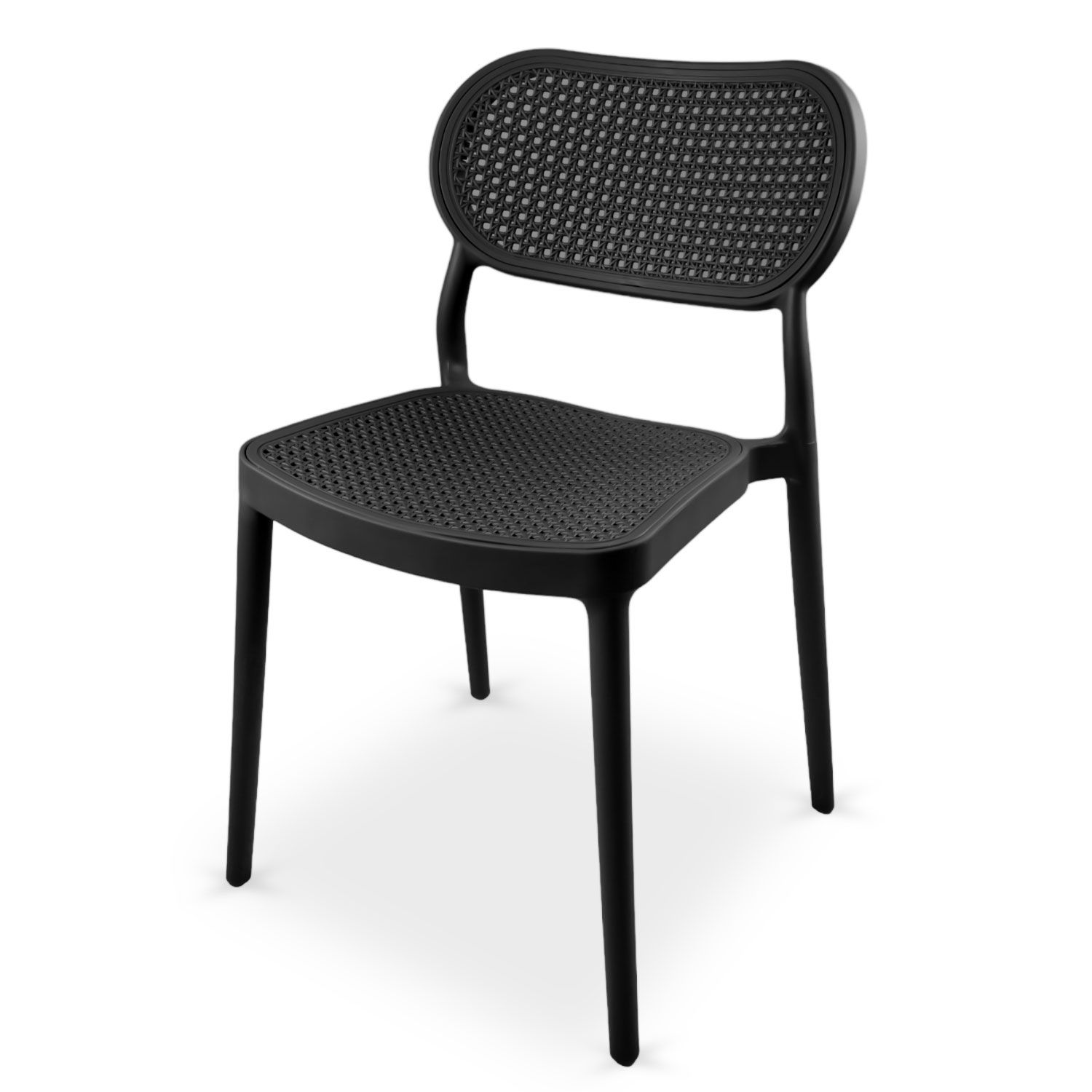 Black Plastic Side Chair-PP Chair