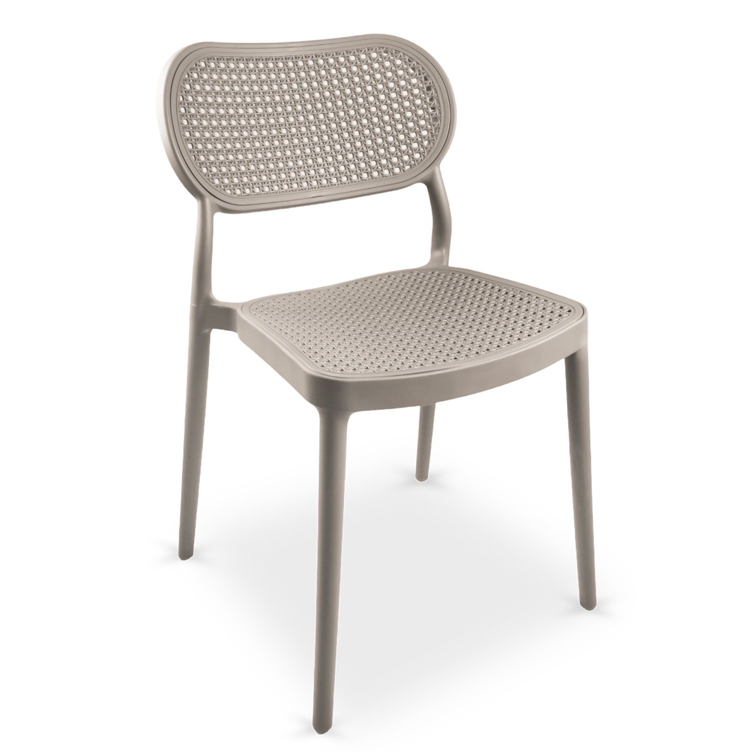 Grey Plastic Side Chair-PP Chair