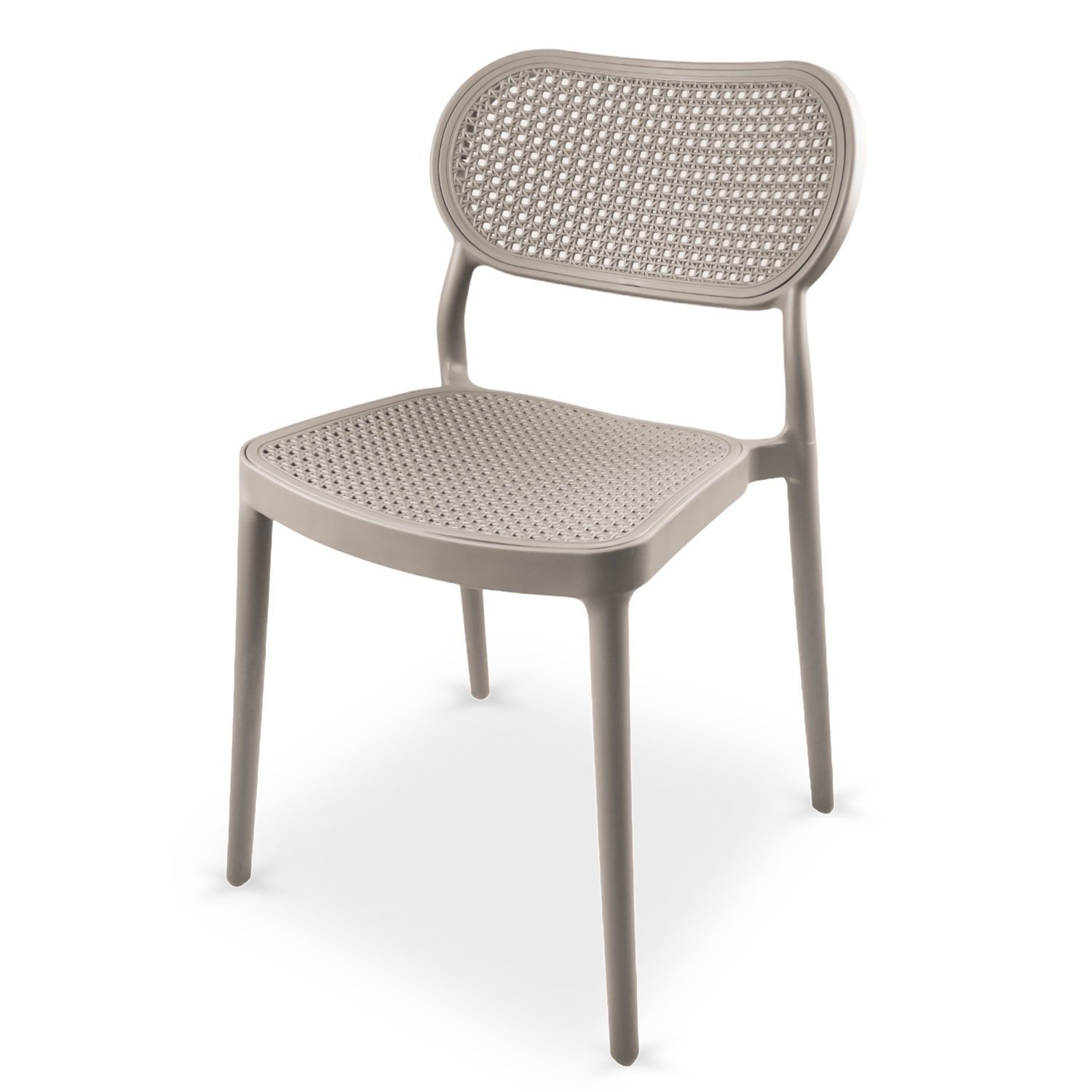 Grey Plastic Side Chair-PP Chair