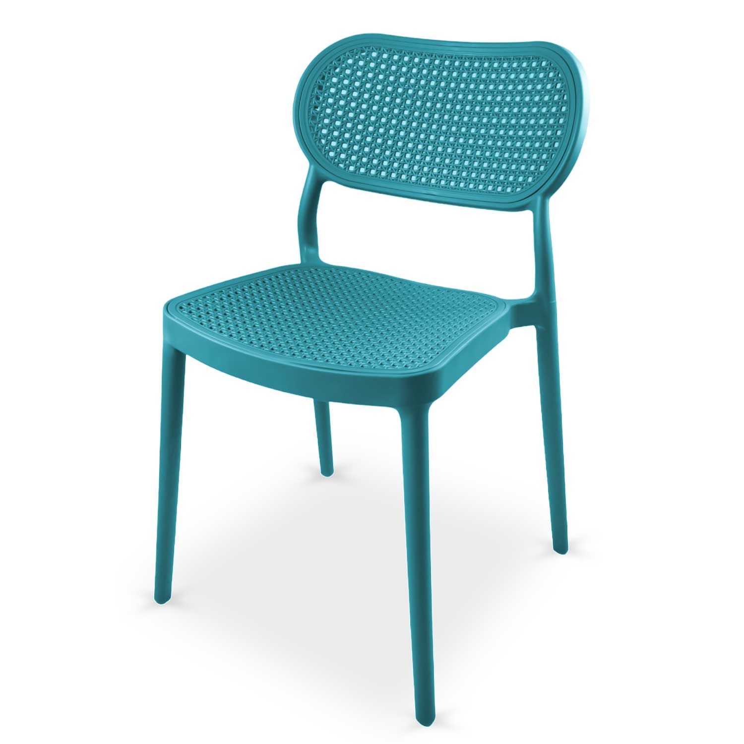 Turquoise Plastic Side Chair-PP Chair