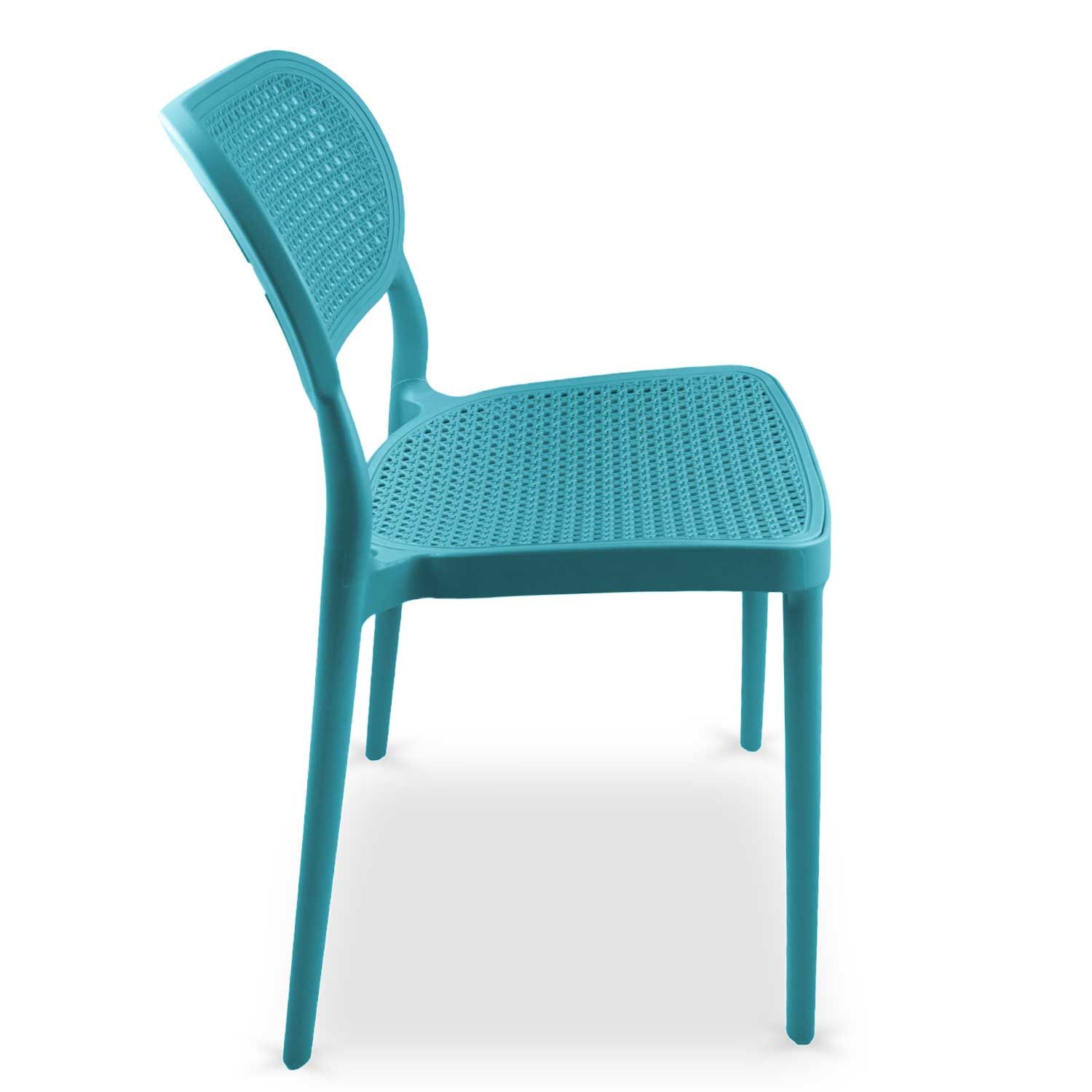 Turquoise Plastic Side Chair-PP Chair