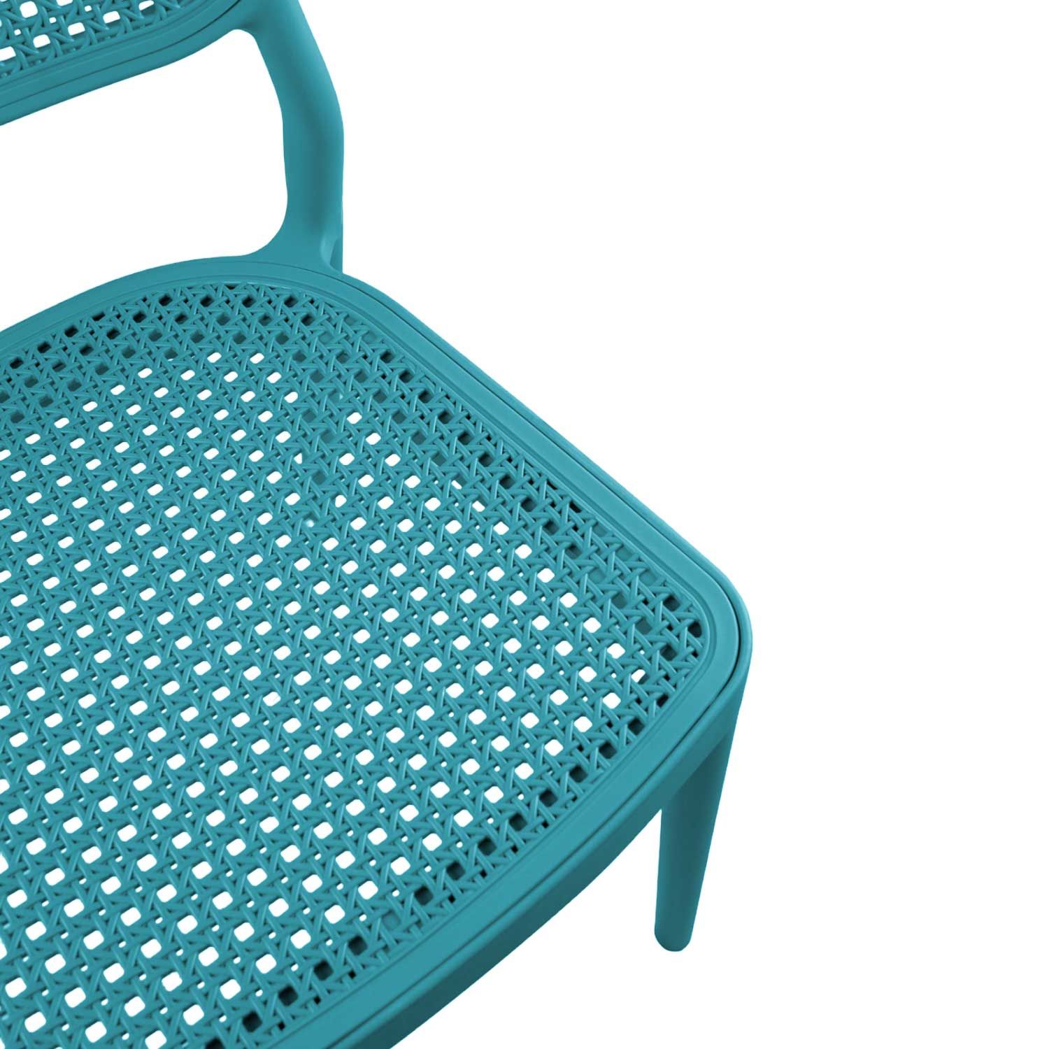 Turquoise Plastic Side Chair-PP Chair
