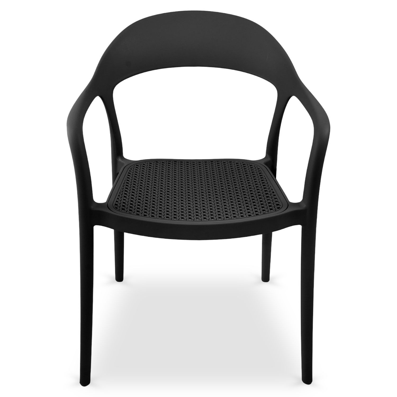 Black PP Armchair-PP Chair