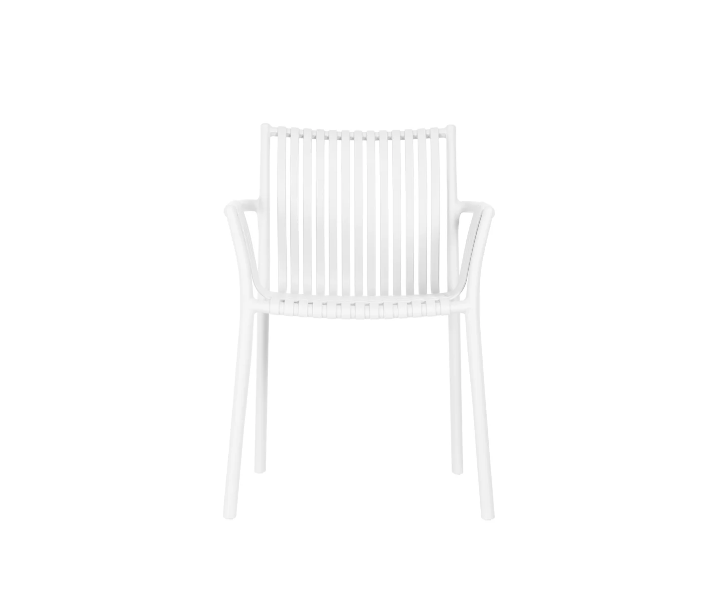White Polypropylene Plastic Outdoor Armchair