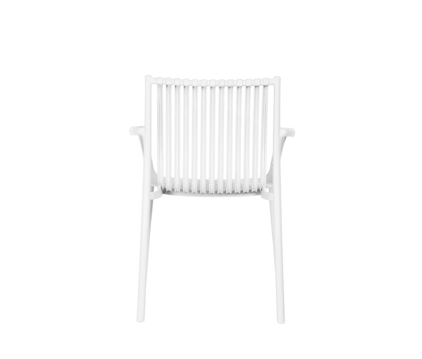 White Polypropylene Plastic Outdoor Armchair