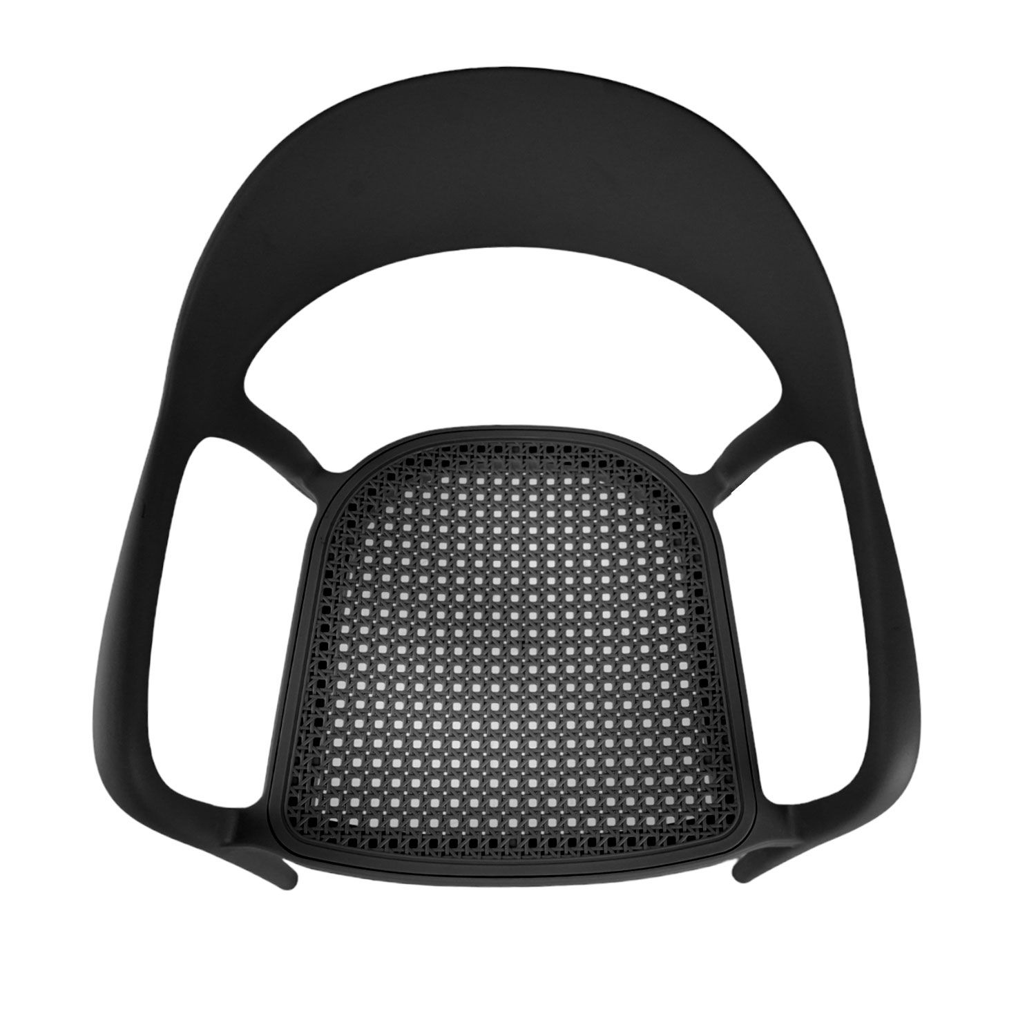 Black PP Armchair-PP Chair