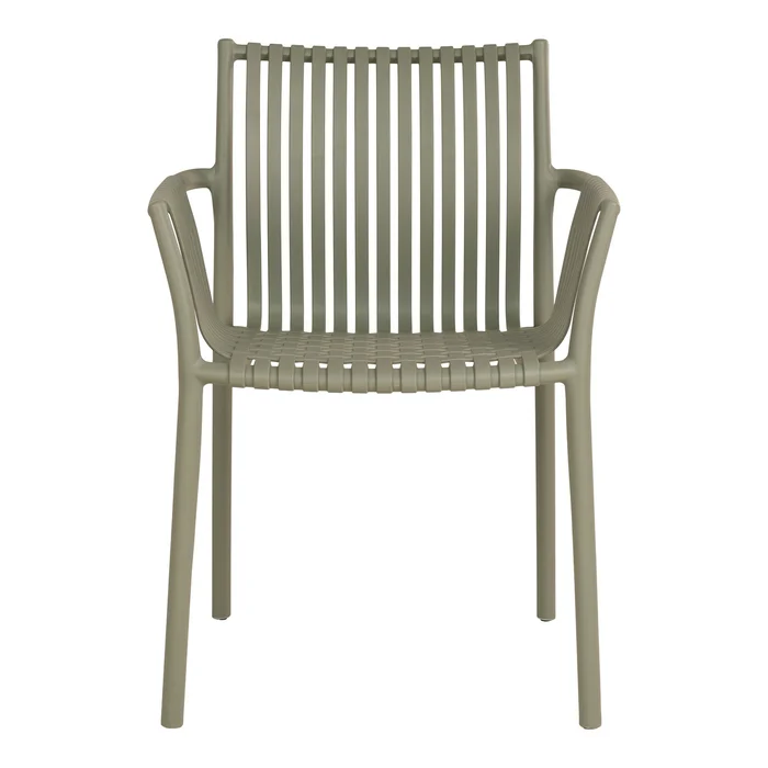 Olive Green Polypropylene Outdoor Armchair