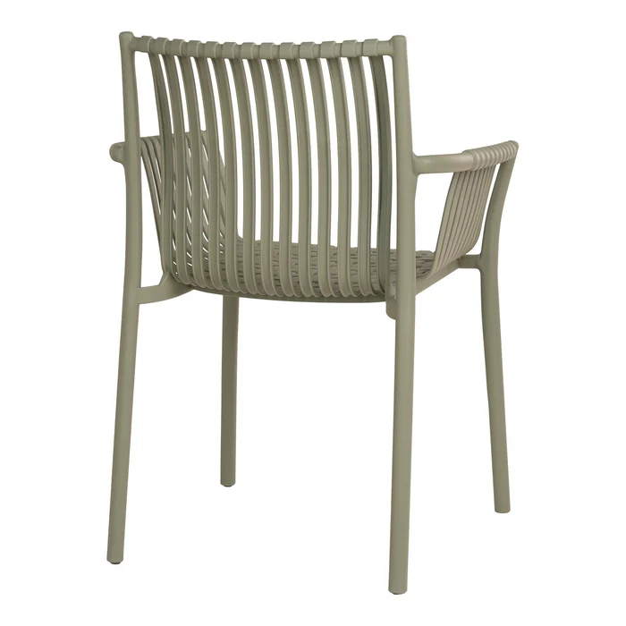 Olive Green Polypropylene Outdoor Armchair