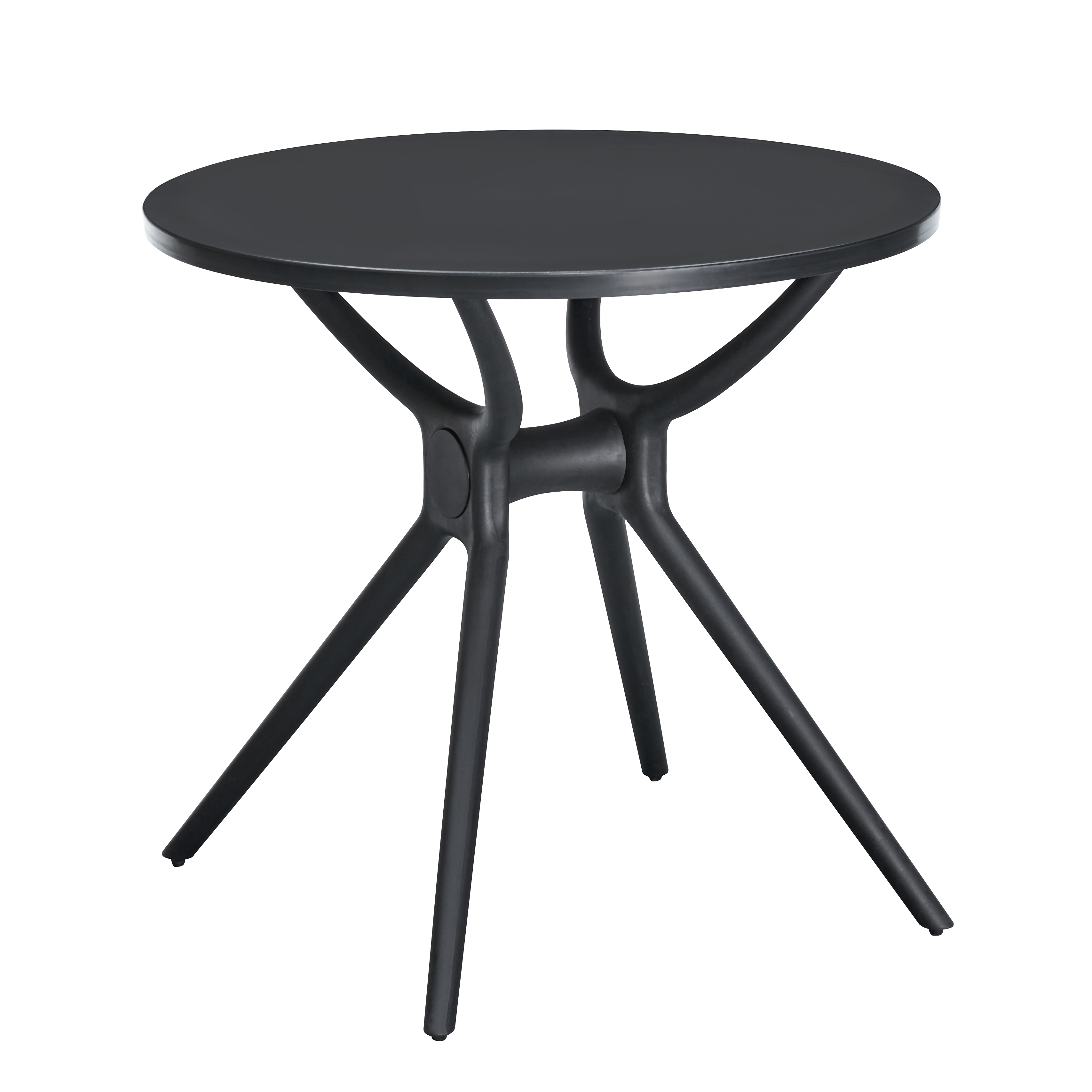 Black Round Plastic Table-PP Chair