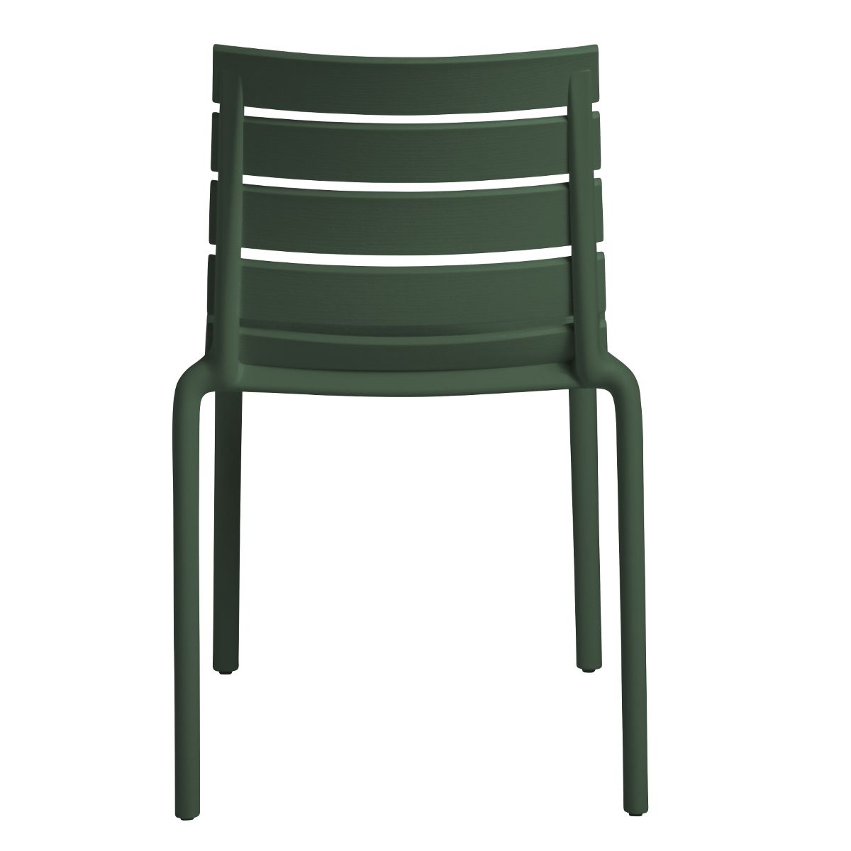 Stackable Dark Green Polypropylene Armless Chair