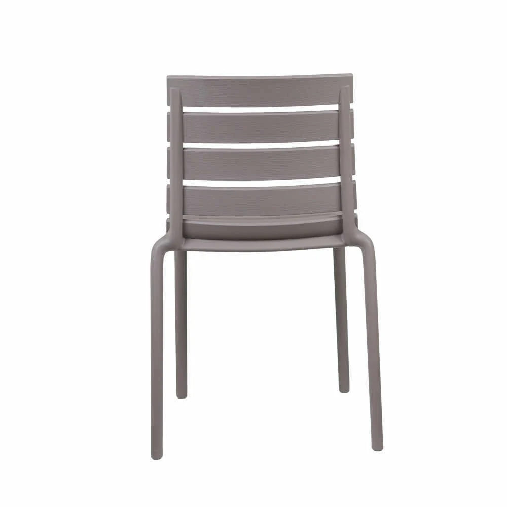 Stackable Grey Polypropylene Armless Chair