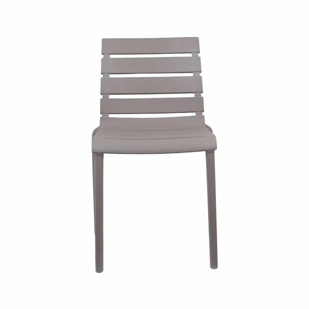Stackable Grey Polypropylene Armless Chair