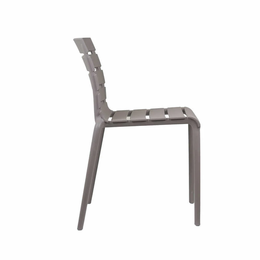 Stackable Grey Polypropylene Armless Chair