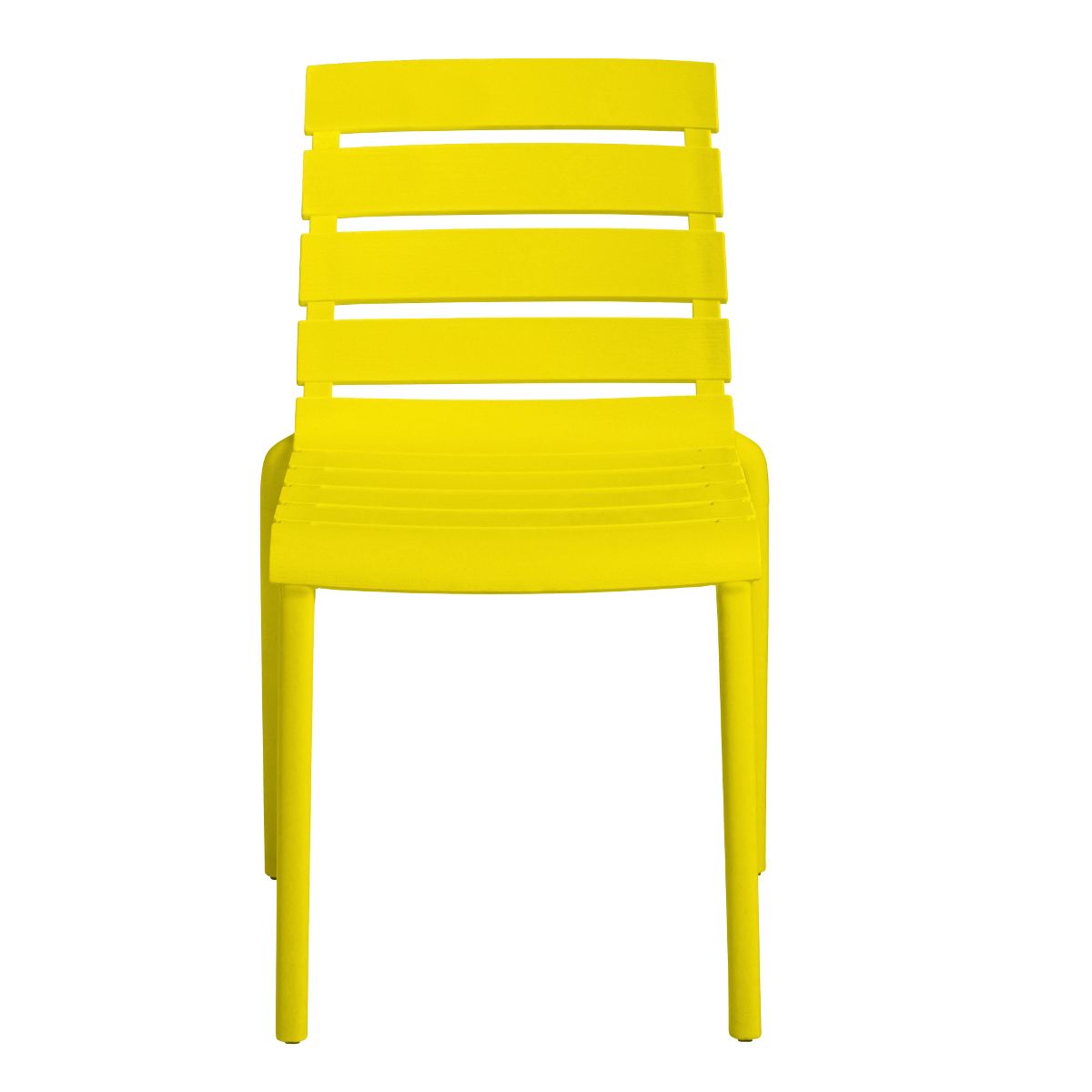 Stackable Yellow Polypropylene Armless Chair