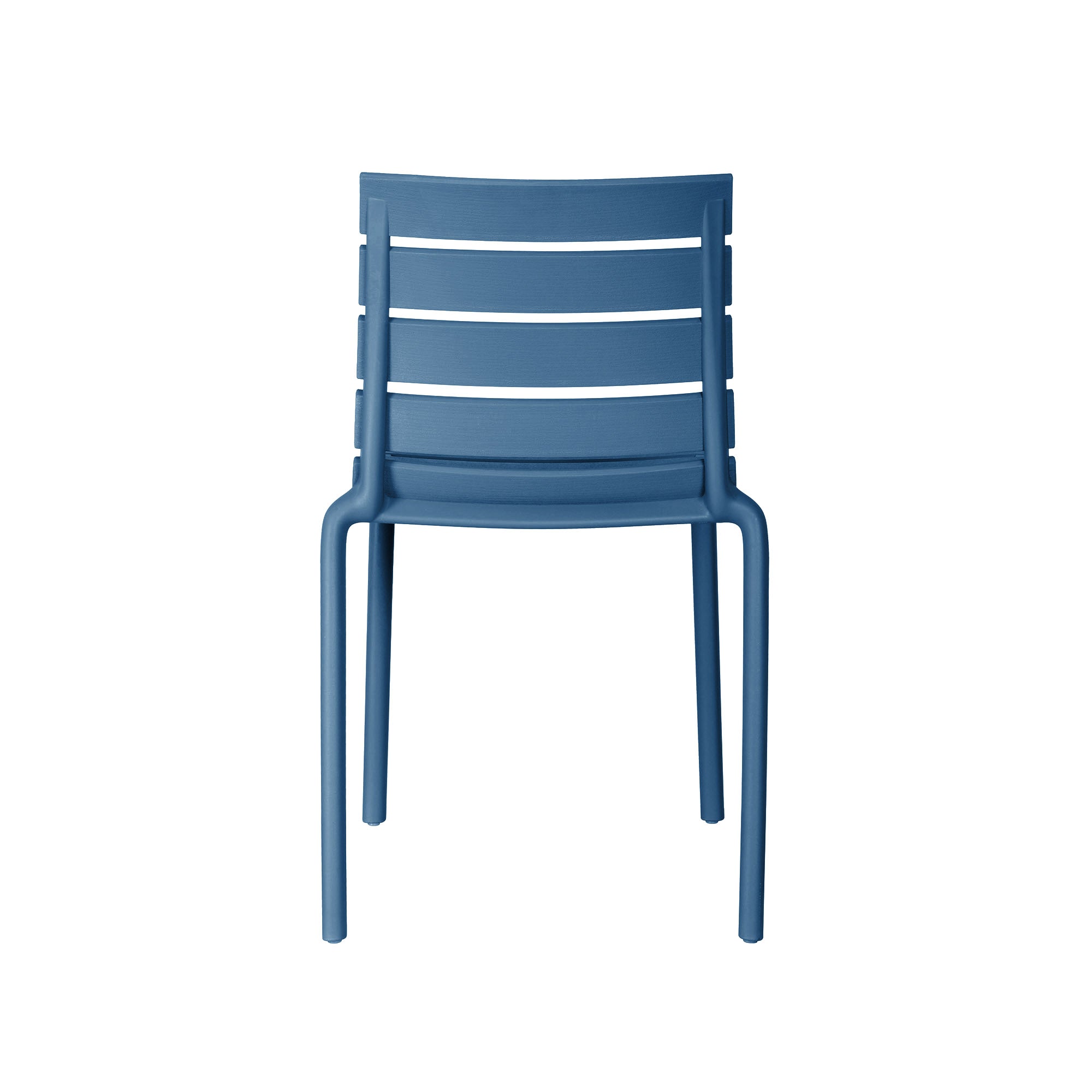 Stackable Navy Blue Polypropylene Armless Chair