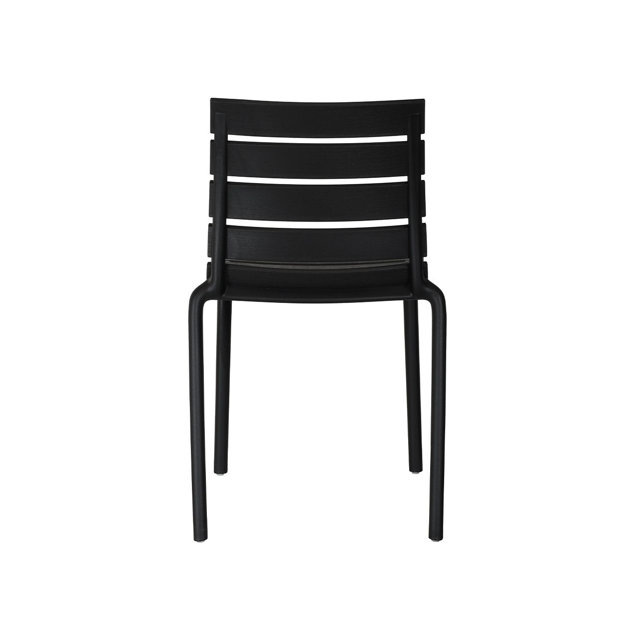 Stackable Black Polypropylene Armless Chair