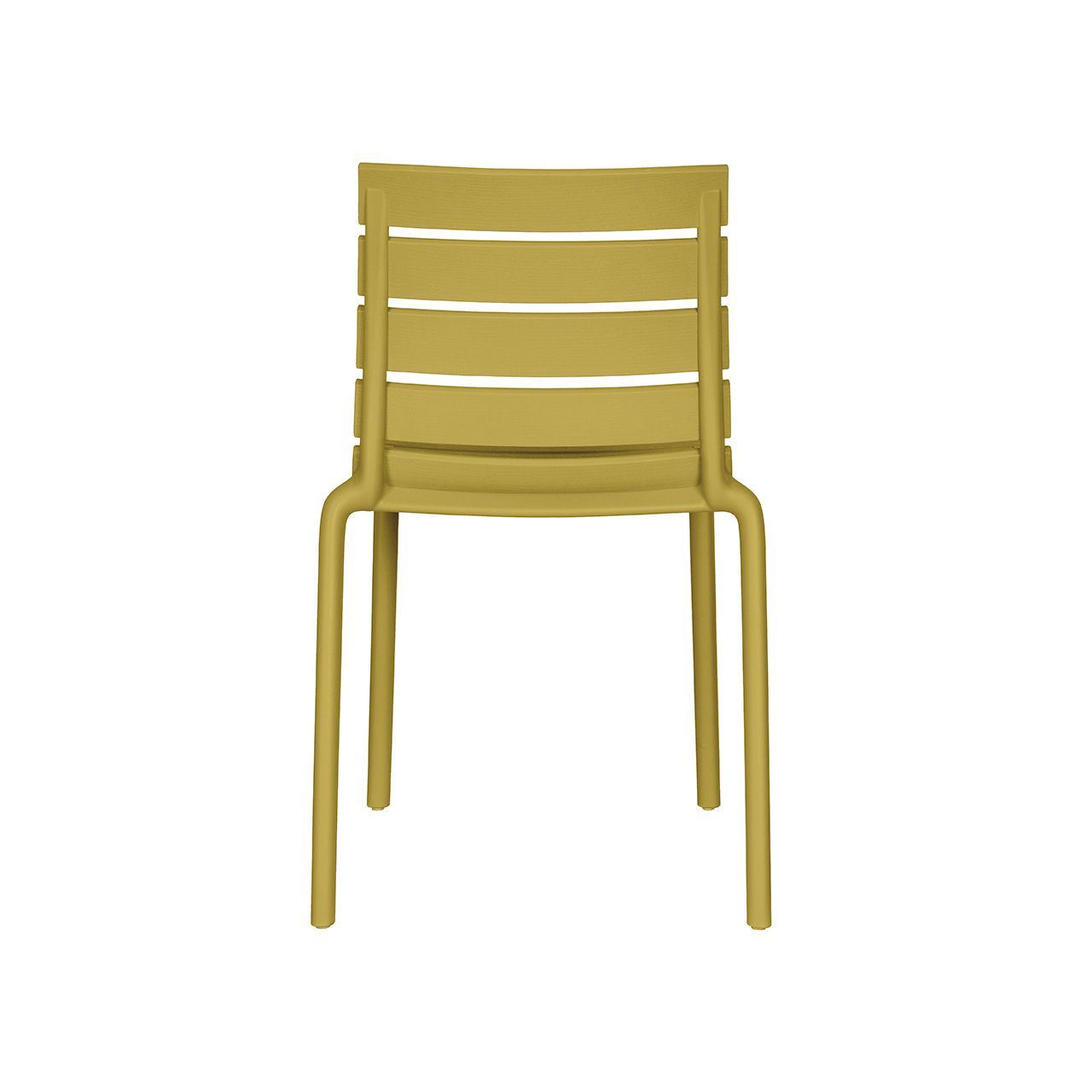 Stackable Mustard Polypropylene Armless Chair
