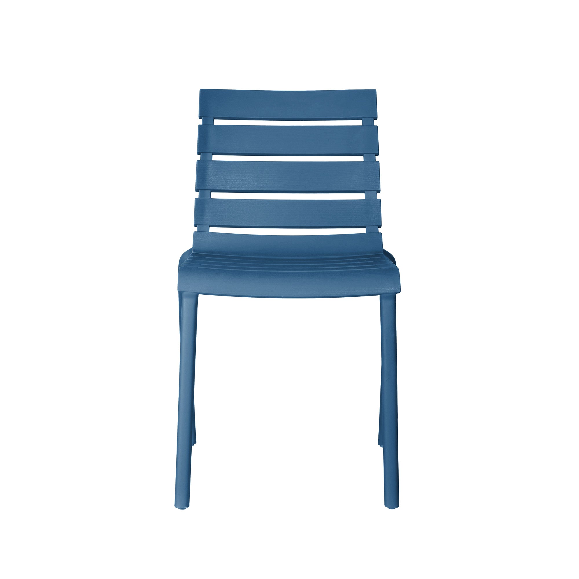 Stackable Navy Blue Polypropylene Armless Chair