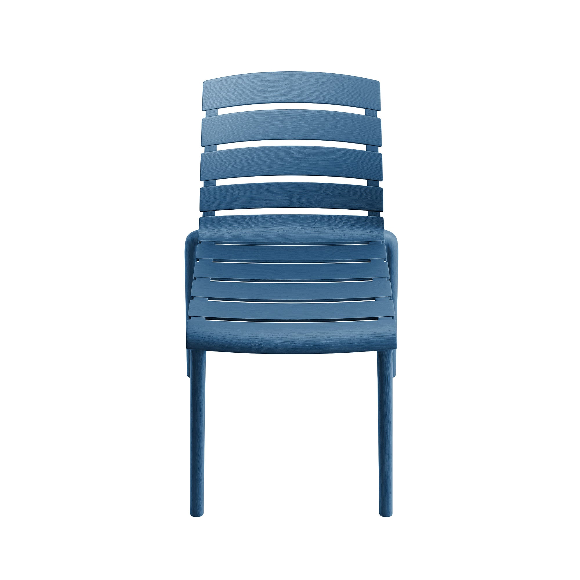 Stackable Navy Blue Polypropylene Armless Chair