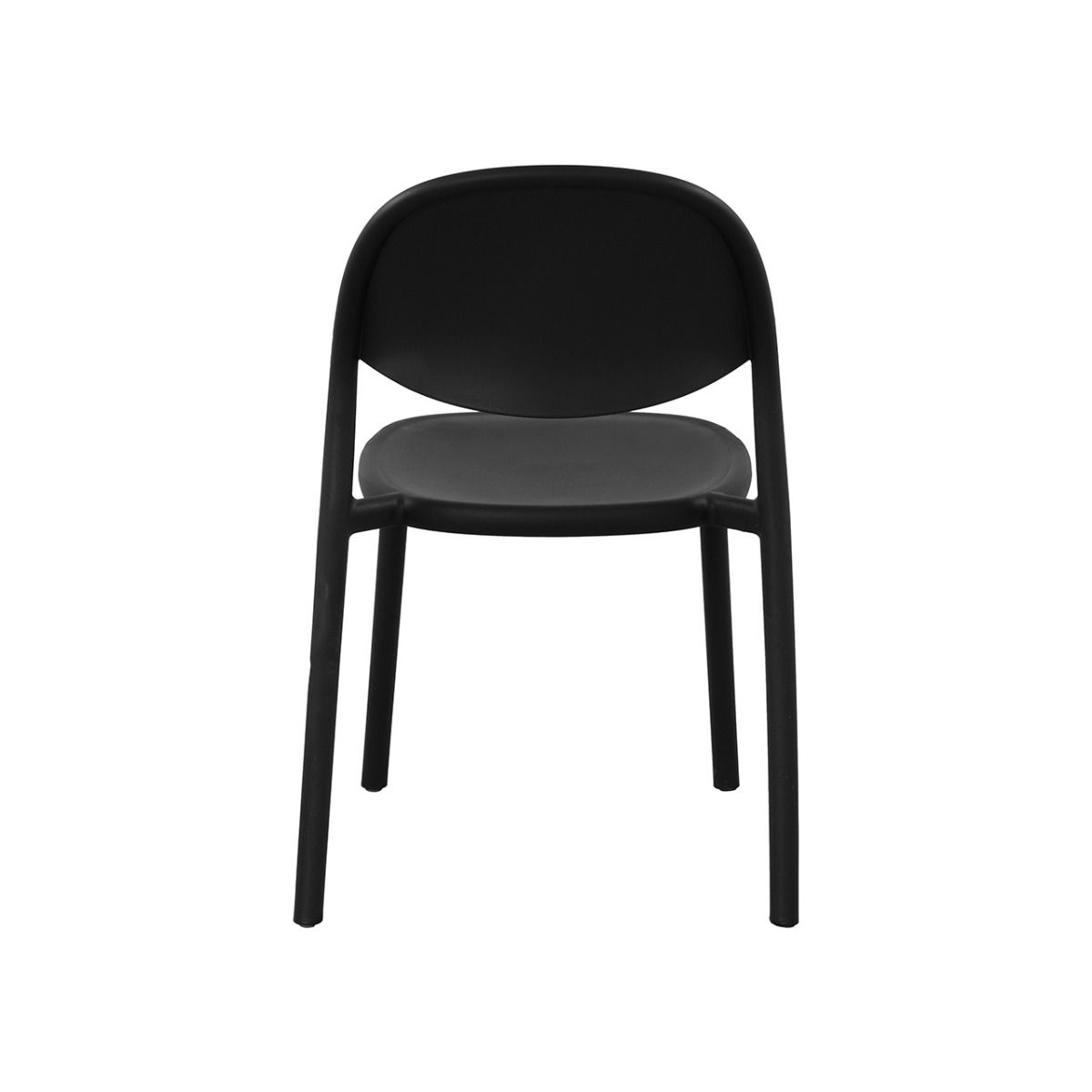 Stackable Black Polypropylene Armless Chair