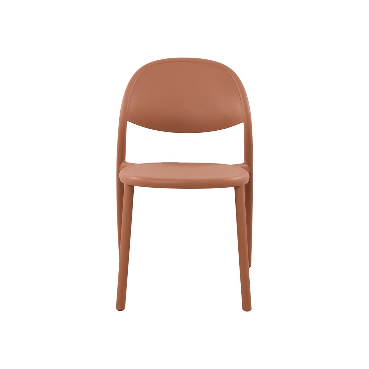 Stackable Maroon Polypropylene Armless Chair