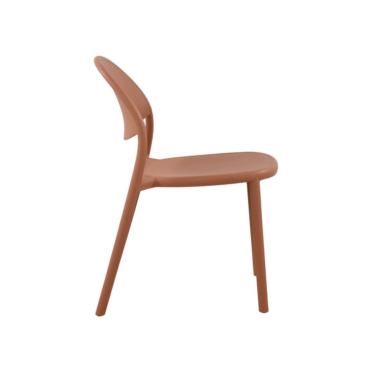 Stackable Maroon Polypropylene Armless Chair