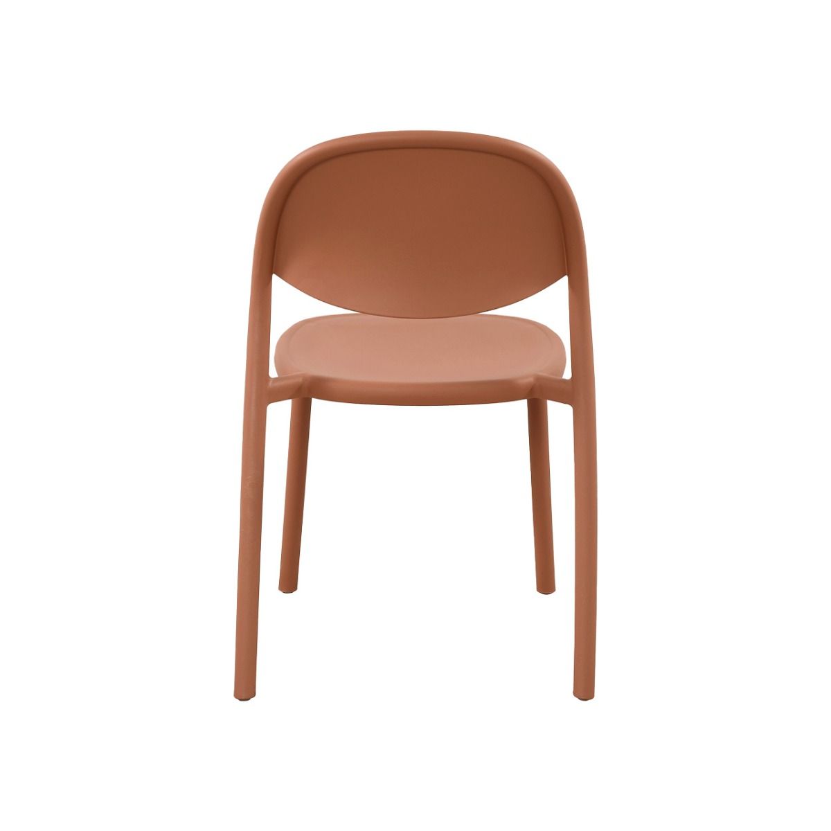 Stackable Maroon Polypropylene Armless Chair