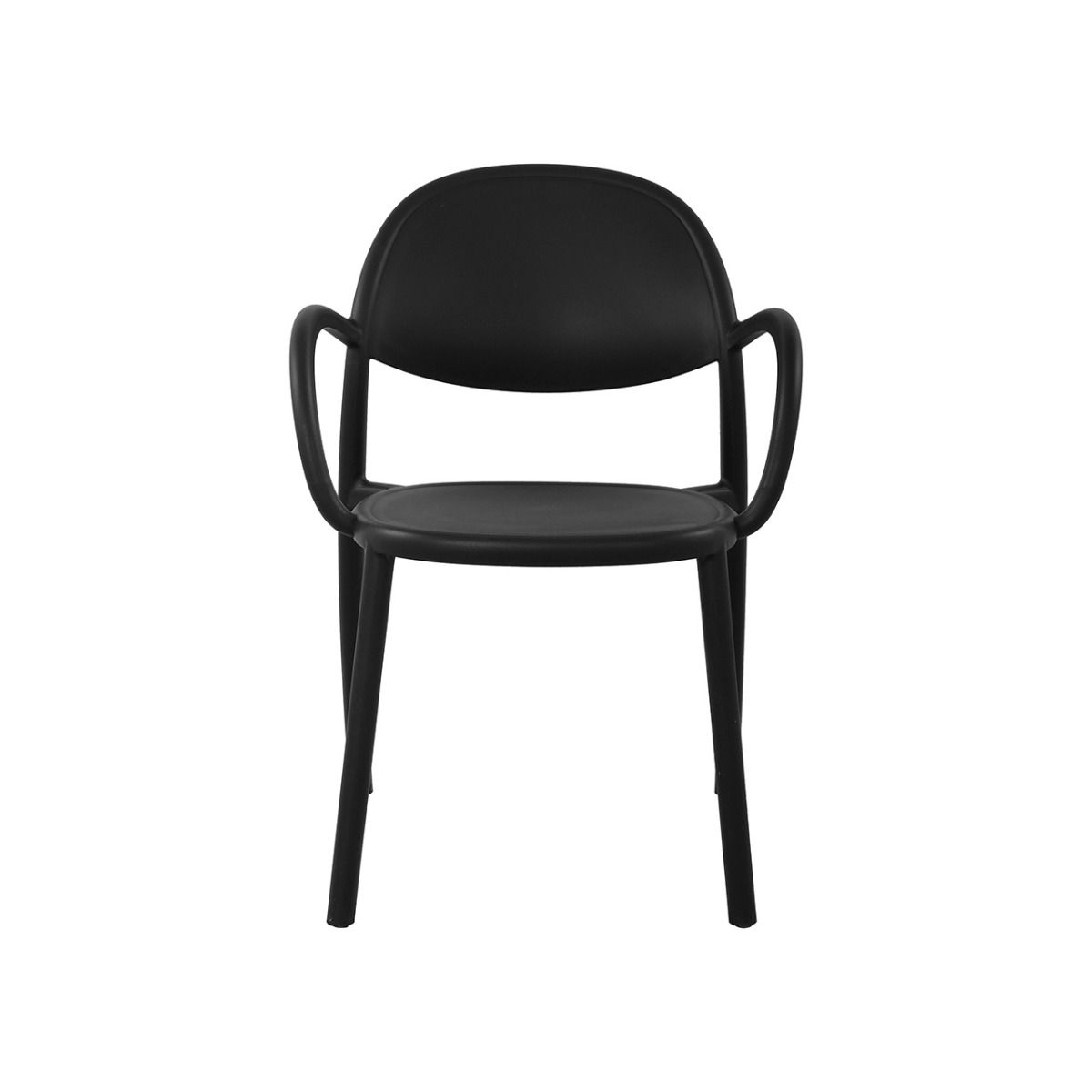 Stackable Black Polypropylene Armchair