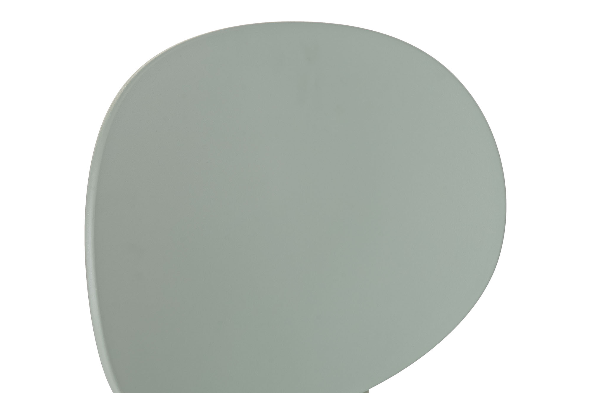 Mint Green Plastic Armless Chair with Powder-Coated Metal Legs