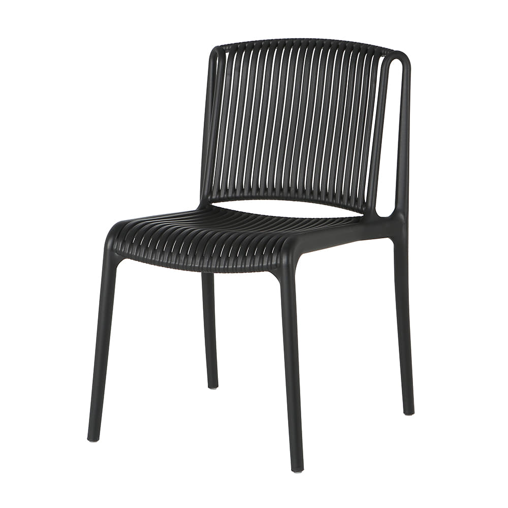 Black Plastic Garden Chair