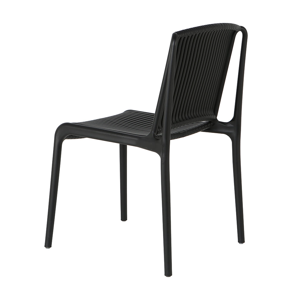 Black Plastic Garden Chair