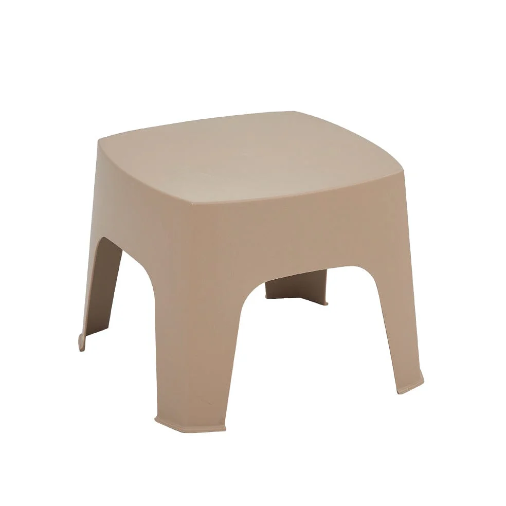 One-Piece Molded Solid PP Side Table Stackable Plastic Leisure End Table for Patio Hotel Resort Wholesale