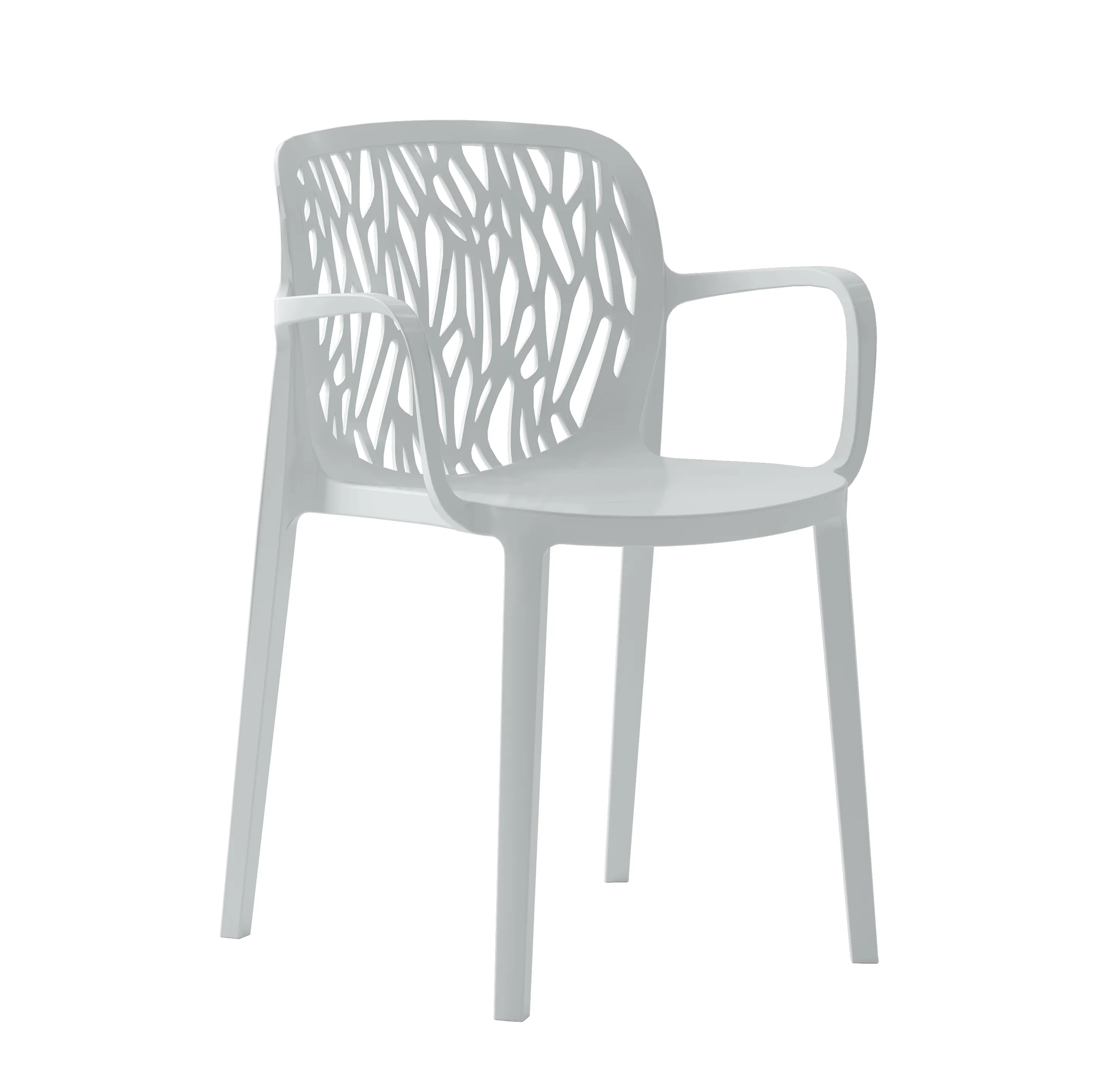 White PP Armchair-PP Chair