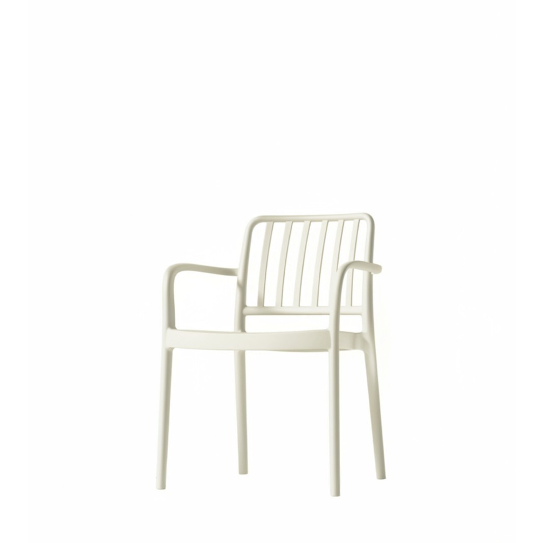 Commercial PP Plastic Chair with Arms | Outdoor & Restaurant Chair