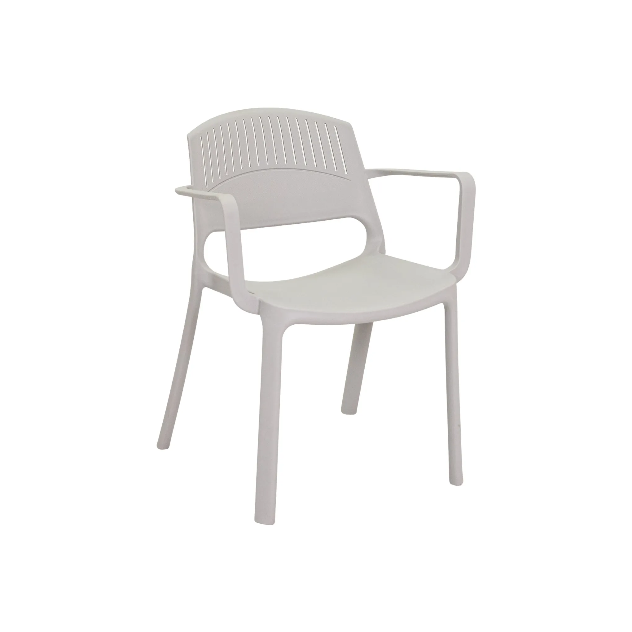 Modern Polypropylene Plastic Armchair with Armrests for Indoor & Outdoor Use