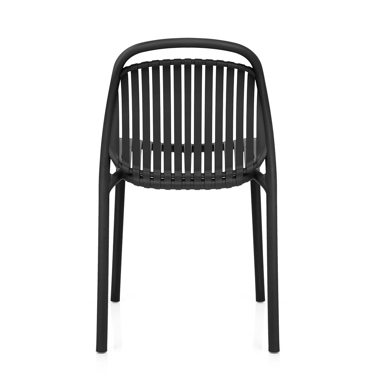 Black Stackable Polypropylene Outdoor Chairs - Commercial & Residential Use