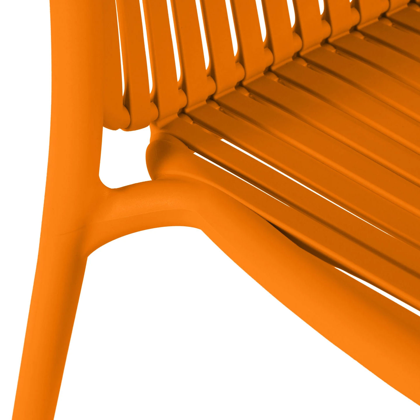 Orange Stackable Polypropylene Outdoor Chairs - Weather-Resistant & Vibrant