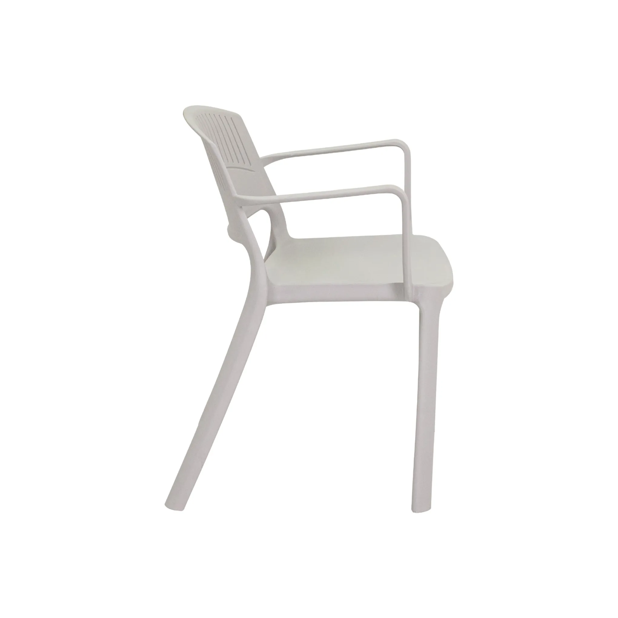 Modern Polypropylene Plastic Armchair with Armrests for Indoor & Outdoor Use
