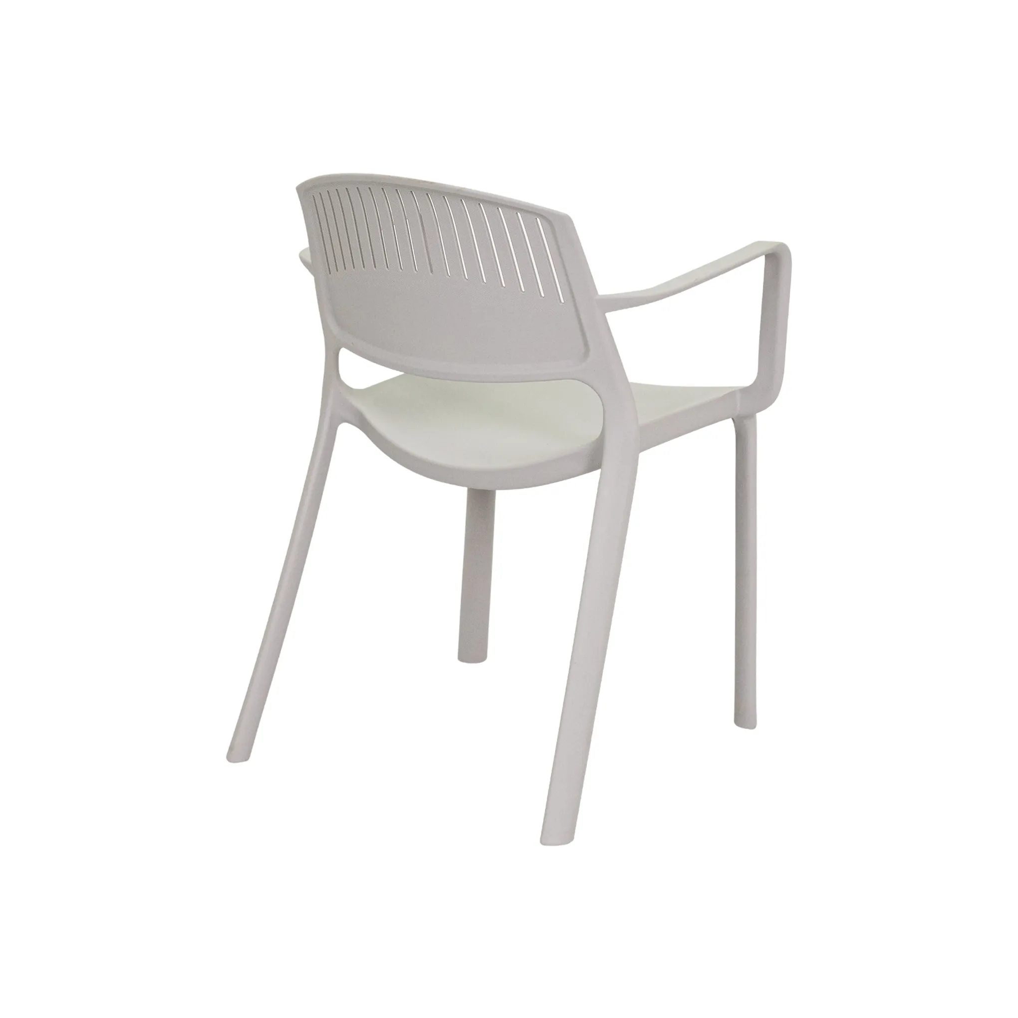 Modern Polypropylene Plastic Armchair with Armrests for Indoor & Outdoor Use