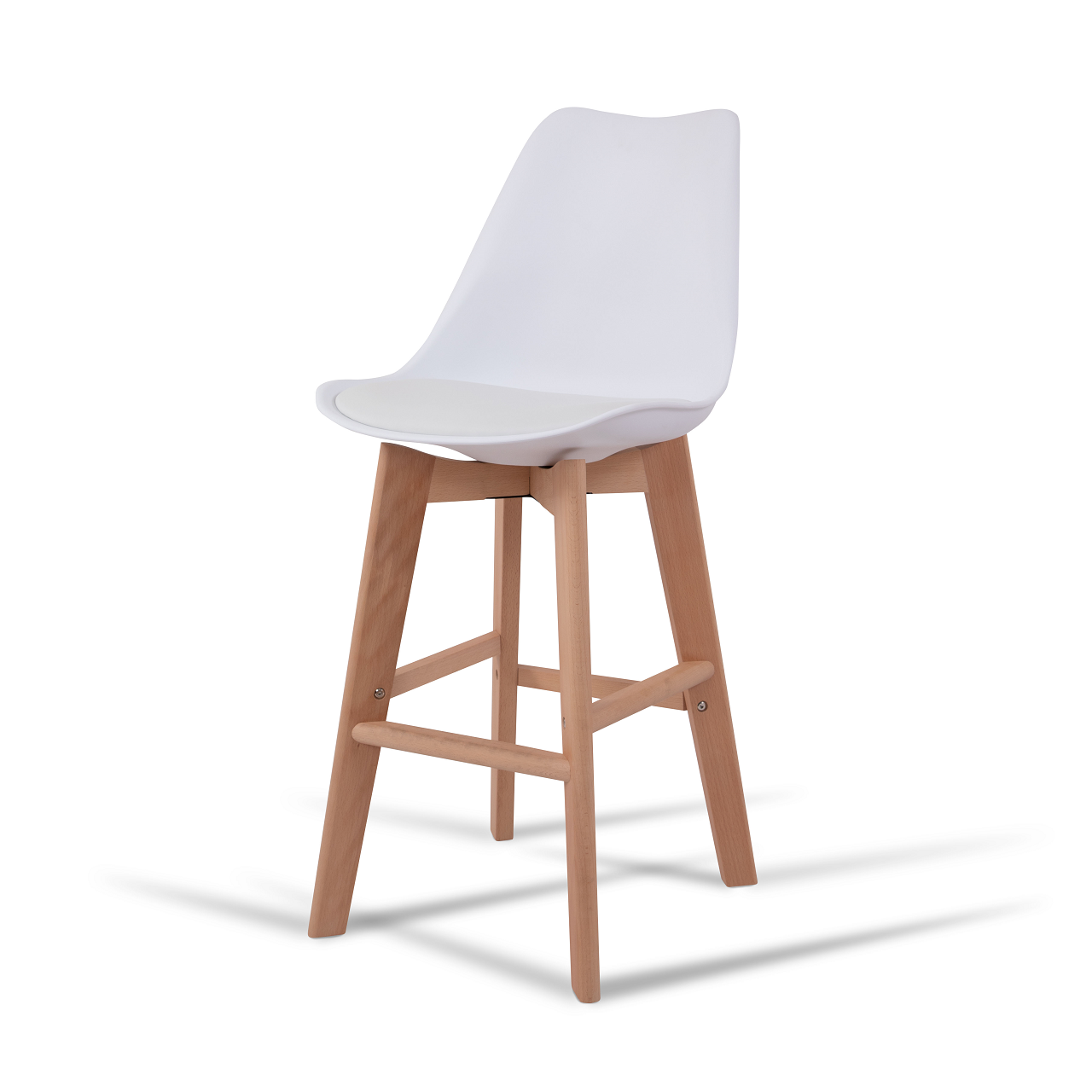 White PP Tulip Bar Stool-PP Chair