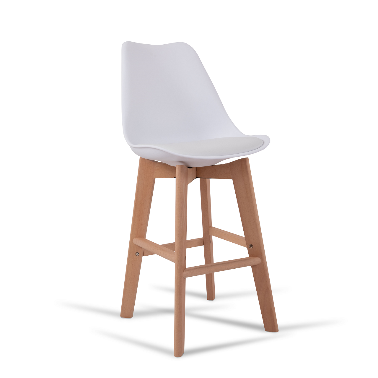 White PP Tulip Bar Stool-PP Chair