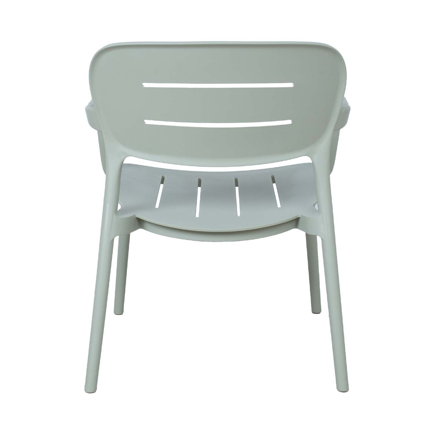 Wholesale Sage Green Wide Seat Plastic Arm Chair, Weather-Resistant Oversized Lounge PP Chair for Outdoor Patio, Cafe & Commercial Use