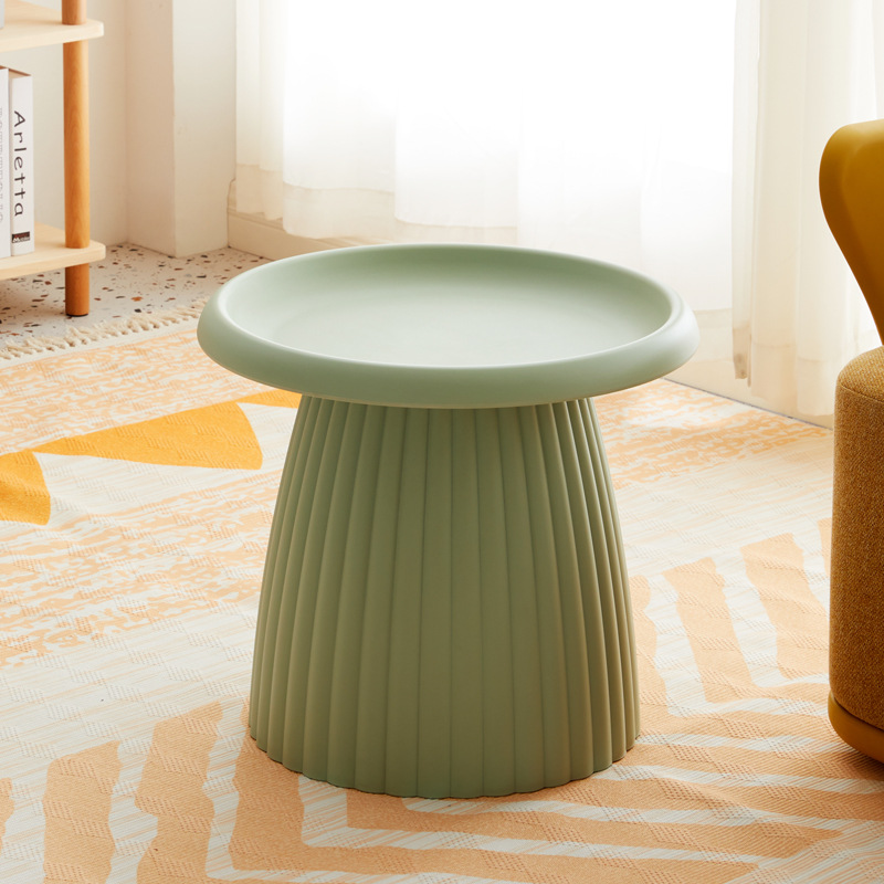 Green Round Polypropylene Side Table-PP Chair