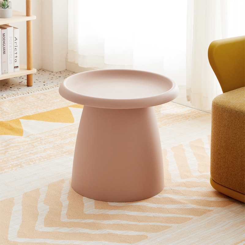 Pink Round Plastic Side Table-PP Chair