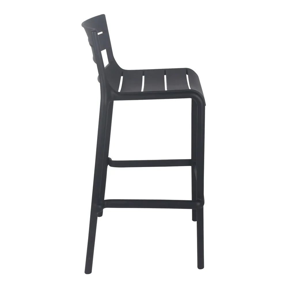 Black Plastic Bar Stool – Modern, Lightweight & Durable Counter Height Stool