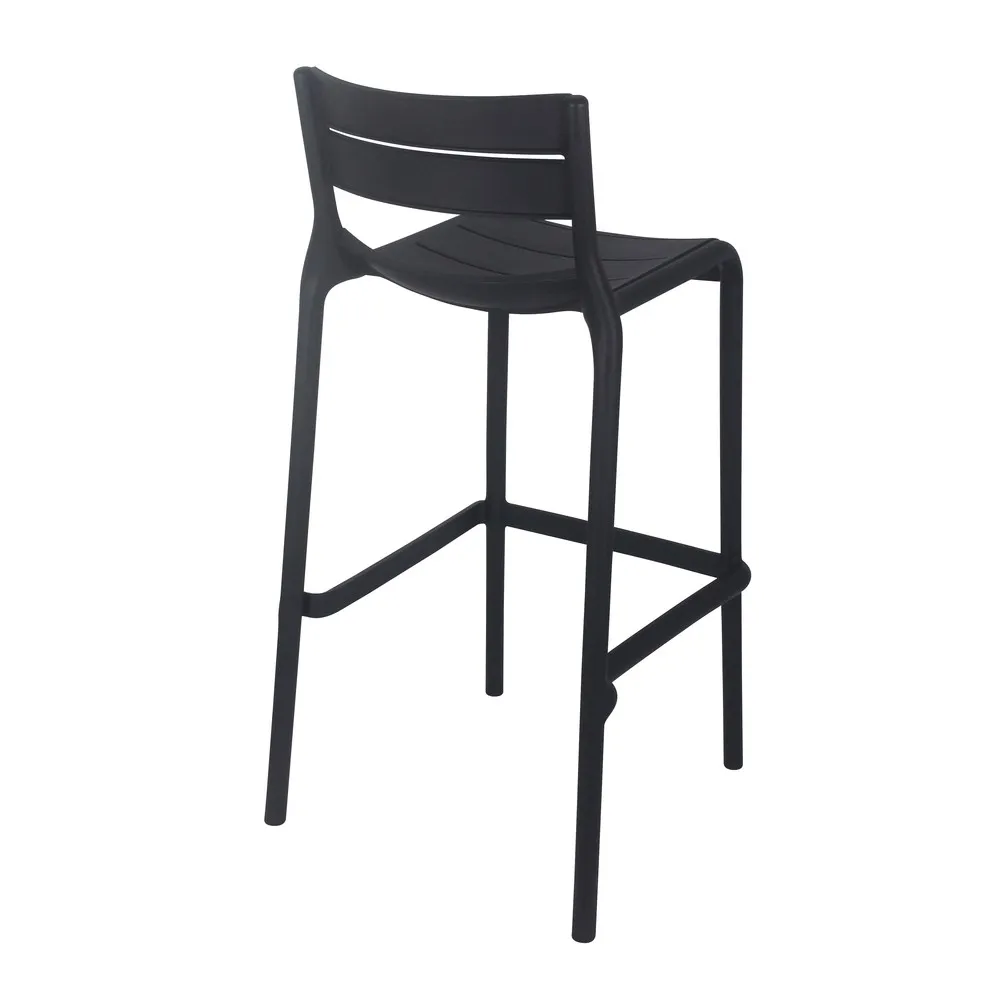 Black Plastic Bar Stool – Modern, Lightweight & Durable Counter Height Stool